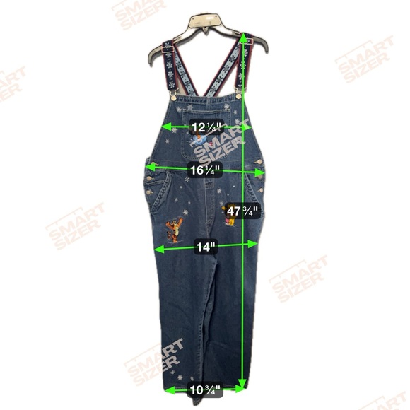 Disney Blue Denim Overalls with Winnie the Pooh Characters - Picture 3 of 5